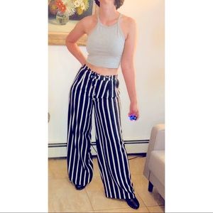 Forever21 Flowly High Rise Stripe Wide Pant Medium